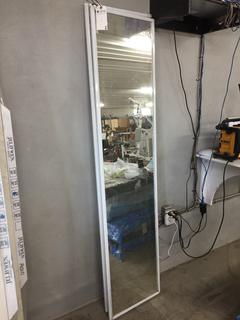 Pair of Mirrored Sliding Closet Doors, 19" x 78".