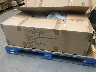 Wooden Wagon Planter, Green, Unknown Dimensions.