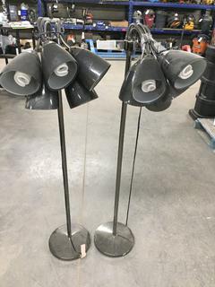 (2) Five Light Stands.