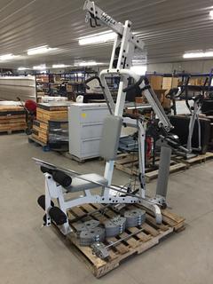 Hoist H100 Space Saving Multi Gym. Complete home gym has unique articulating arm to give a "free weight" feel. Total Body Workout.