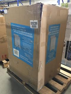 Edinburgh 24" White Vanity w/ Cultured Marble Top.