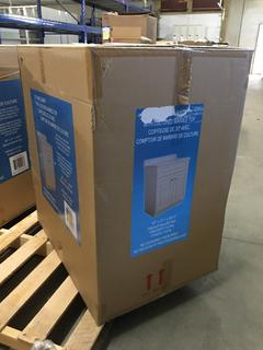 Charlette Vanity White, Cultured Marble Top, 30" x 21" - Damaged.