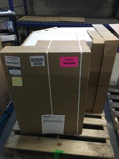 Euro-Rite 36" x 36" Base Corner White Wall Cabinet - Damaged.