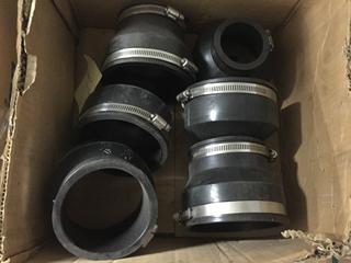 (6) 3"-4" Fernco w/ Clamps.
