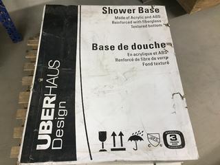 UBERHAUS Design Shower Base Made of Acrylic & ABS, 32" x 39.4", White.