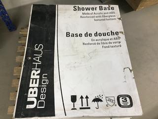 UBERHAUS Design Shower Base Made of Acrylic & ABS, 32" x 39.4", White.