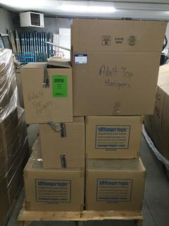 Pallet of Assorted Top/Bottom Clothes Hangers.