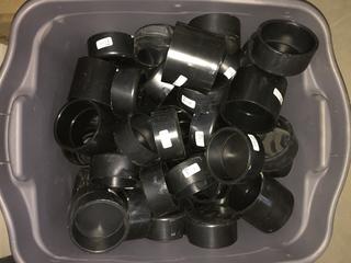 Assorted 3" ABS Couplers & Caps.