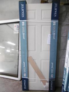 Jeldwen Colonist Interior Easy Install Door, 32" x 80" - Damaged.