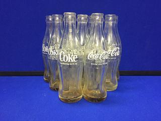 (9) 50's-60's Coca-Cola 6-1/2oz Bottles.