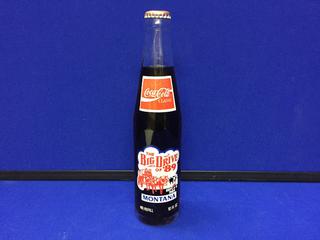 1989 Coca-Cola Montana USA Commemorative Bottle "Big Drive".