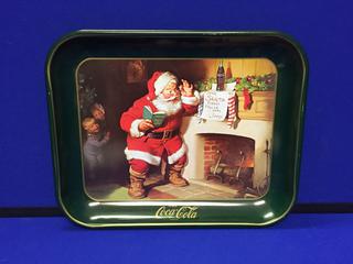 1980 Coca-Cola 13" Serving Tray "Sudblom's Santa".