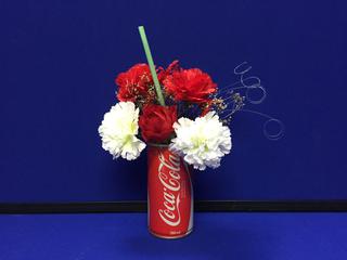 Coca-Cola Can Flower Arrangement.