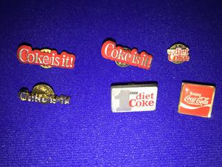 (12) 80's & 90's Coca-Cola Lapel Pins.