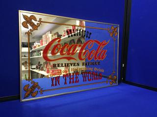 Coca-Cola 12" x 18" Metal Framed Mirror.