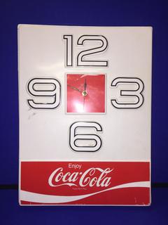 70's-80's Coca-Cola Plastic Clock.