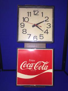 60's-70's Coca-Cola Store Issued Electric Metal Clock.