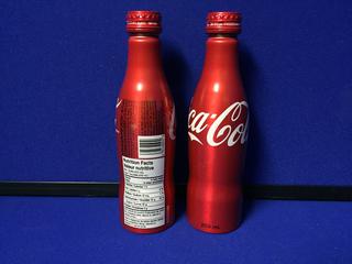 (2) Coca-Cola 6-1/2oz Aluminum Bottles (One Time Limited Run).