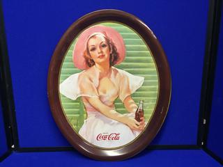 1977 Coca-Cola 17" Oval Serving Tray "Canadian Edition".