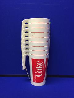 (9) Coca-Cola 50oz Plastic Pitchers.