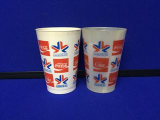 (2) Coca-Cola 1978 Edmonton Summer Games Plastic Cups.