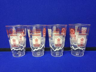 (4) Coca-Cola Calgary '88 Olympic Winter Games Commemorative Glasses.