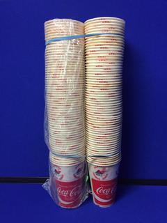 (122) 80's Coca-Cola 12oz Wax Paper Cups Alberta Summer Games.