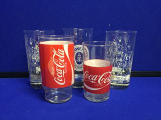 (5) Misc Coca-Cola Glasses.