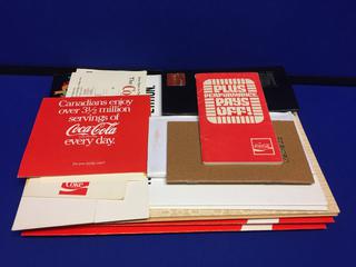 Assorted Coca-Cola Salesman Pocket Note Books & Sales Tools 70's & 80's.