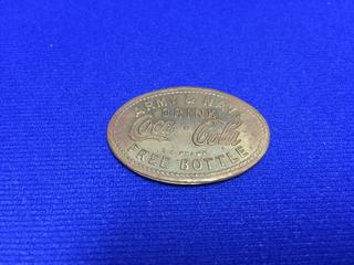 World War Army/Navy Issued Free Bottle Of Coca-Cola Token.