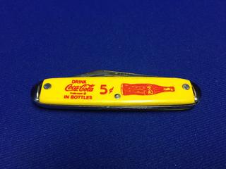 Coca-Cola 3" 2-Blade Pocket Knife 1930-1940's Made In USA.