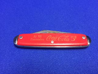 Coca-Cola 3" 2-Blade Pocket Knife 1930-1940's Made In USA.