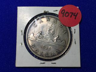 1935 Canadian Silver Dollar. (Canada's First Silver Dollar)