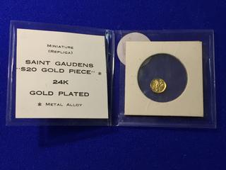 Miniature Replica Saint Gaudens - "$20 Gold Piece".