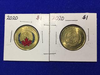 2020 Coloured And Non-Coloured UN Loonie.