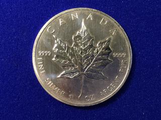 2013 Canada Five Dollar .9999 Oz Silver Coin.