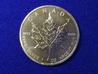 2013 Canada Five Dollar .9999 Oz Silver Coin.