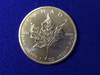 2013 Canada Five Dollar .9999 Oz Silver Coin.