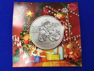 2013 $20 Silver Coin - Santa.