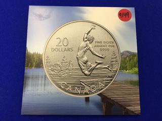 2014 $20 Silver Coin - Summertime.