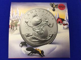 2014 $20 Silver Coin - Snowman.