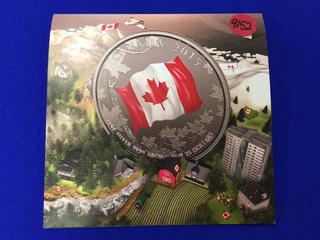 2015 $20 Silver Coin - Canada Flag.