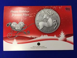 2012 $20 Silver Coin - Reindeer.