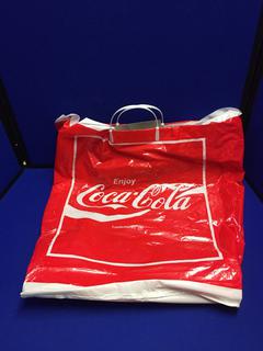 (3) Coca-Cola Plastic Shopping Bags Various Sizes.