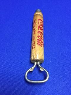 Coca-Cola 40's Wooden Handle Bottle Opener.