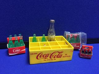 Coca-Cola Assorted Miniature Bottles And "Buddy Lee" Bottle And Crate.