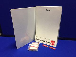 1970'S Coca-Cola Restaurant Menu , Menu Paper "It's The Real Thing" And Menu Paper Clips.