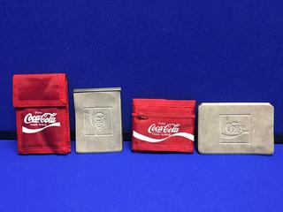 (4) Assorted Coca-Cola Pouches / Wallet / Purses.