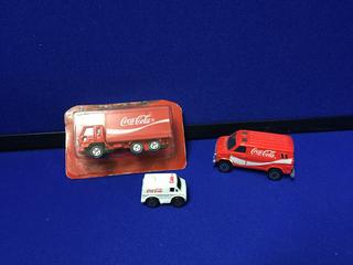 Coca-Cola (2) Van Toys & Delivery Truck Toy.