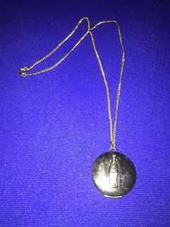 Coca-Cola Gold Locket And Chain Necklace.